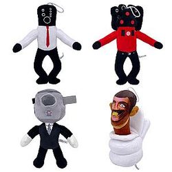 20-30CM Skibidi Toilet Toilet Man Speaker Man Cameraman Set 4pcs Plush