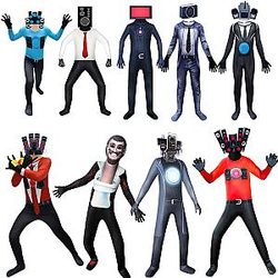 Skibidi Toilet Funny Speaker Man TV Man Game Characters Cosplay Costume