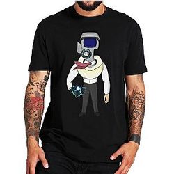 Skibidi Toilet Camera Man Video Game Meme Cartoon Characters T-shirts