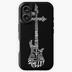 Skillet Guitar Typography on Black iPhone Tough Case