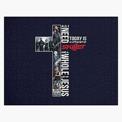 All I Need Today is A Little Bit of Skillet and A Whole Lot of Jesus  Music Band - Metal Music Band Shirts For Men- Singer Shirt For Women Jigsaw Puzzle