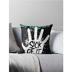 Skillet sick of it Throw Pillow