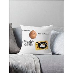 My Brain on Skillet Throw Pillow