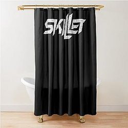 Rise logo skillet Shower Curtain
