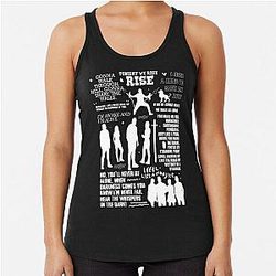 Skillet with all lyrics  Racerback Tank Top