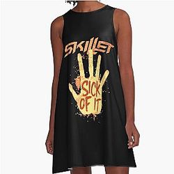 Skillet band logo A-Line Dress