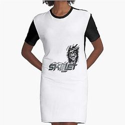Skillet Skull Shredder Graphic T-Shirt Dress