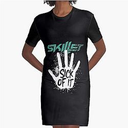 Skillet sick of it Graphic T-Shirt Dress