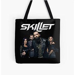 skillet Overal afdrukken tote tas