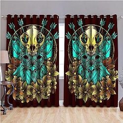 Sphynx Skull Window Curtains