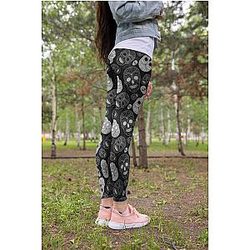 Skull Legging - 3D All Over Print White Skull Legging