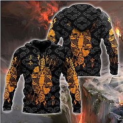 Skull Hoodie - 3D Jack Club Skull Poker Over Printed Hoodie