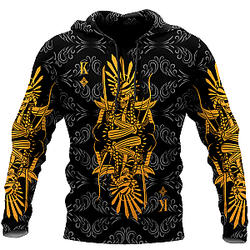 Skull Hoodie - 3D King Diamond Skull Poker Over Printed Hoodie