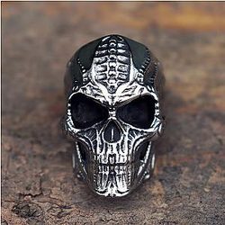 Men's Steampunk Mechanical Skull Stainless Steel Ring