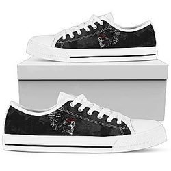 Skull Shoes - Native american skull low top shoes PL18032027
