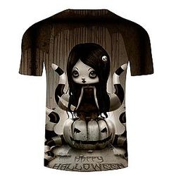 Girl With Skull Hairclip Halloween Style T-shirt