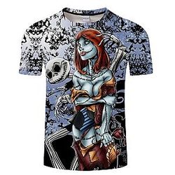 Skull With Women Fashion T-shirt