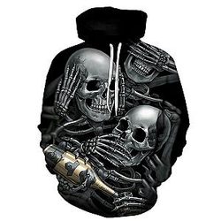 Skull Hoodie - Funny Skull Party Fashion Hoodie