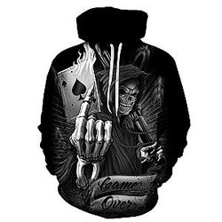 Skull Hoodie - Game Over Scary Skull Hoodie