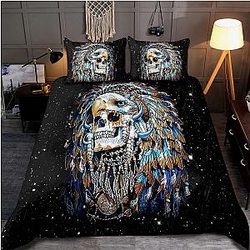 Skull Bedding - Native Skull Galaxy Bedding Set MEI20082201-MEI