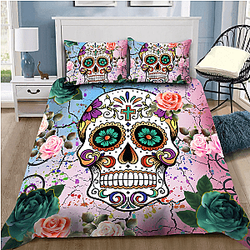 Skull Bedding - 3D sugar skull bedding set PL17062009