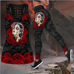 Skull Legging - Skull Country Girl tanktop & legging camo hunting outfit for women