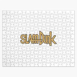 Slam Dunk Puzzles - Black Stroke Gold Letter Slam Dunk Jigsaw Puzzle RB0512