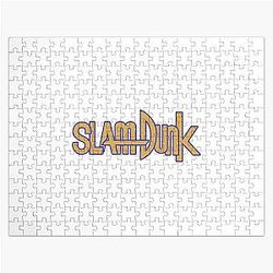 Slam Dunk Puzzles - Blue Stroke Gold Letter Slam Dunk Jigsaw Puzzle RB0512