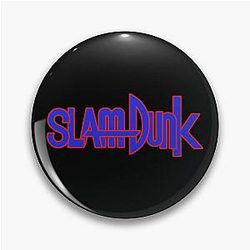 Slam Dunk Pins - Red Stroke Blue Letter Slam Dunk Pin RB0512