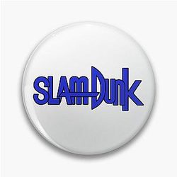 Slam Dunk Pins - Black Stroke Blue Letter Slam Dunk Pin RB0512