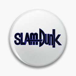 Slam Dunk Pins - Blue Stroke Black Letter Slam Dunk Pin RB0512