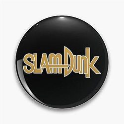 Slam Dunk Pins - White Stroke Gold Letter Slam Dunk Pin RB0512