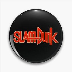 Slam Dunk Pins - Gold Stroke Red Letter Slam Dunk Pin RB0512
