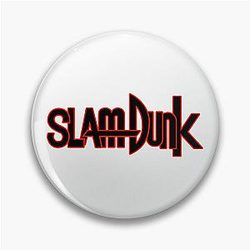 Slam Dunk Pins - Red Stroke Black Letter Slam Dunk Pin RB0512