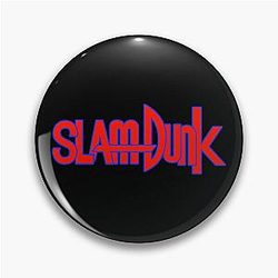 Slam Dunk Pins - Blue Stroke Red Letter Slam Dunk Pin RB0512