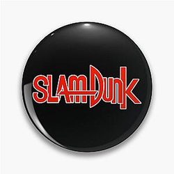 Slam Dunk Pins - White Stroke Red Letter Slam Dunk Pin RB0512