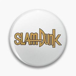 Slam Dunk Pins - Black Stroke Gold Letter Slam Dunk Pin RB0512
