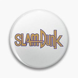 Slam Dunk Pins - Blue Stroke Gold Letter Slam Dunk Pin RB0512