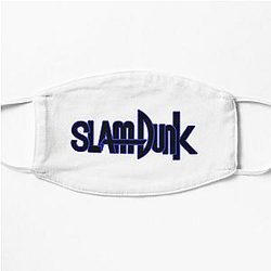 Slam Dunk Face Masks - Blue Stroke Black Letter Slam Dunk Flat Mask RB0512