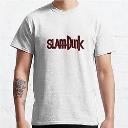 Slam Dunk T-Shirts - Red Stroke Black Letter Slam Dunk Classic T-Shirt RB0512