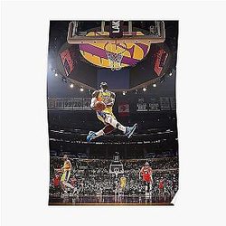 Slam Dunk Posters - Lebron Slam Dunk Poster RB0512