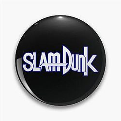 Slam Dunk Pins - Blue Stroke White Letter Slam Dunk Pin RB0512