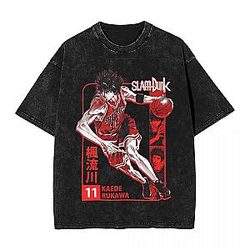 Hip Hop PTT2605 Washed  Slam Dunk T-Shirts