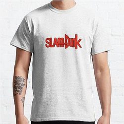Slam Dunk T-Shirts - Dark Stroke Red Letter Slam Dunk Classic T-Shirt RB0512
