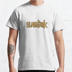 Slam Dunk T-Shirts - Black Stroke Gold Letter Slam Dunk Classic T-Shirt RB0512