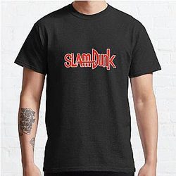 Slam Dunk T-Shirts - White Stroke Red Letter Slam Dunk Classic T-Shirt RB0512