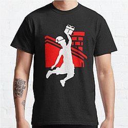 Slam Dunk T-Shirts - Christmas Basketball Santa Slam Dunk Gift Chimney Classic T-Shirt RB0512
