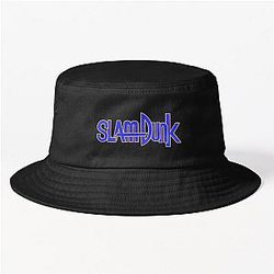 Slam Dunk Hats &amp; Caps - Gold Stroke Blue Letter Slam Dunk Bucket Hat RB0512