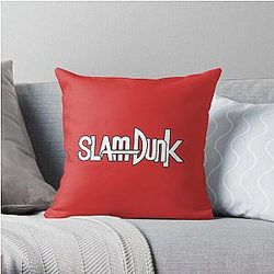 Slam Dunk Pillows - Black Stroke White Letter Slam Dunk Throw Pillow RB0512