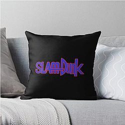 Slam Dunk Pillows - Red Stroke Blue Letter Slam Dunk Throw Pillow RB0512